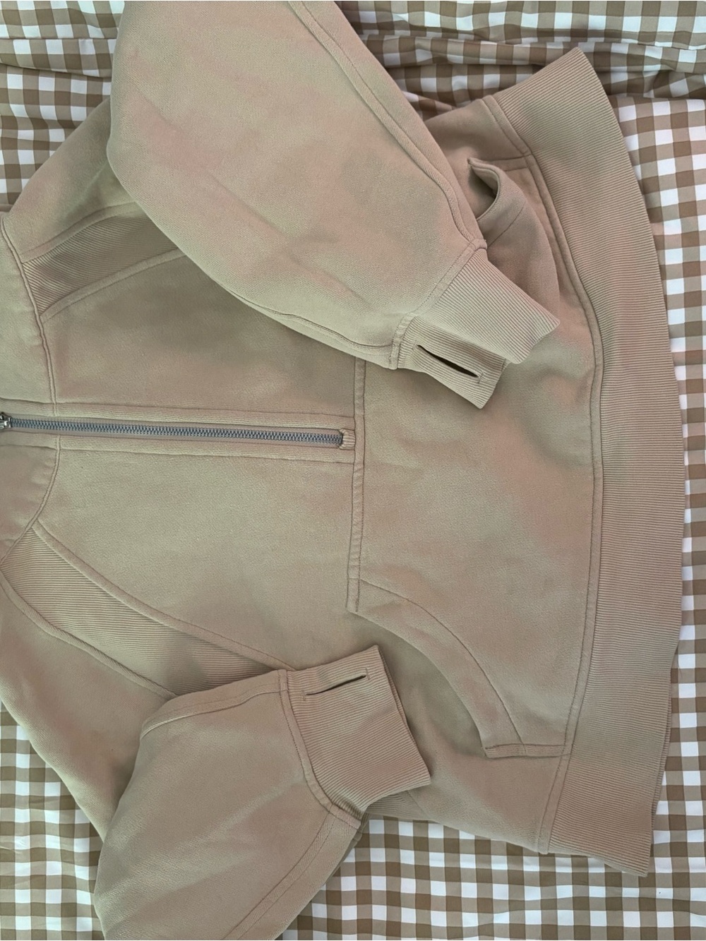 Beige Half-Zip Lululemon Scuba Hoodie